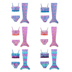 Traje <span class=keywords><strong>de</strong></span> Baño <span class=keywords><strong>de</strong></span> 3 Piezas para <span class=keywords><strong>Ni</strong></span>ñas, Bikini Infantil con Cola <span class=keywords><strong>de</strong></span> Sirena, Venta al Por Mayor - Product Image 1