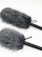 Filtre anti-vent en fourrure pour microphone d'interview, longueur 9-24 cm, housse anti-vent pour micro, pare-brise pour microphone