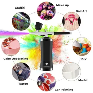 Airbrush Nail with <b>Compressor</b> for Nails Art Painting Cake Decoration Portable Airbrush with <b>Compressor</b> <b>Air</b> Brush Nails Spray - Product Image 2