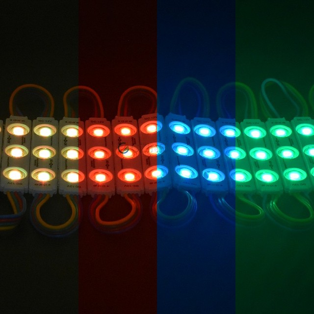 Rgb Led Injection Module 0.4w 3 Leds 12v 5050 Rgb Digital Smd Mini Led Modules for Signage