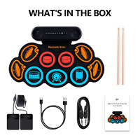 Batterie électronique G7 colorée enroulable, kit d'entraînement pliable et portable, batterie de jazz pour débutants, jeu en silicone