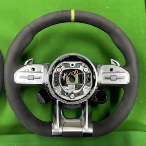 Volant personnalisé DOS pour <span class=keywords><strong>Mercedes</strong></span> en fibre de carbone, Benz AMG Classe S W221, Classe <span class=keywords><strong>E</strong></span> W212 W213, <span class=keywords><strong>CLA</strong></span> C117 <span class=keywords><strong>250</strong></span> C118 avec palettes de changement de vitesse - Product Image 4