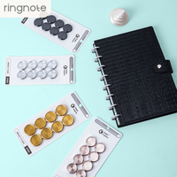 Disques en aluminium RINGNOTE 32 mm (1,25 pouce) – Lot de 8 anneaux métalliques pour carnets A5, agendas et albums
