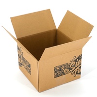 Boîte en carton ondulé RSC avec logo personnalisé imprimé pour chapeaux, casquettes, vêtements, emballage d'expédition e-commerce