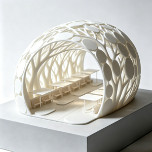 Servicio de Impresión 3D Personalizado, Modelo a Escala de Pabellón con Techo Curvo, Maqueta de Paisaje, Arquitectura, Recuerdo, Regalo, OEM - Product Image 1