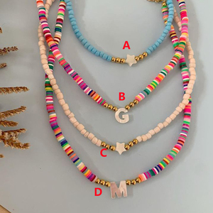 Ago2boho — collier arc-en-ciel avec disques Heishi pour femme, bijou de couleur unie, à la mode, perles en forme d'étoile, donuts, cadeau, <span class=keywords><strong>2022</strong></span> - Product Image 3