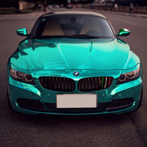 Wrapmaster 1.52*17m Emballage de véhicule extensible sans bulles Miroir Chrome Tiffan Blue vinyle wrap - Product Image 2