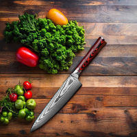 Couteau de chef Damas 8 pouces avec design spécial et manche G10 pour la cuisine