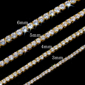 Hot-sell Hip-hop Preferential <b>Copper</b> Tennis <b>Chain</b> Zircon Custom Men Jewelry Necklaces Cuban Link <b>Chain</b> Unisex High-end Jewelry - Product Image 2
