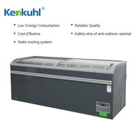 Congélateur combiné Kenkuhl avec vitrine en verre, équipement de réfrigération pour supermarché