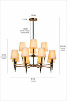 Nouvelle lampe LED en métal de style chinois d'inspiration zen, multi-couleurs, avec capteur/température/applications/contrôle tactile, angle de faisceau de 270°, garantie 2 ans pour appartement