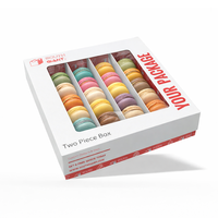 Caja para Macarons con Ventana y Base, Impresa Personalizada, para Empaque de Postres de Lujo