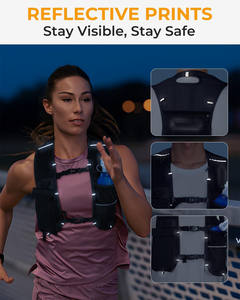 Chaleco de Hidratación Reflectante Impermeable de Neopreno Personalizado para Mujer, Botella de Agua de 500 ml para Senderismo, Ciclismo, Maratón, Correr, Soporte para Teléfono - Product Image 5
