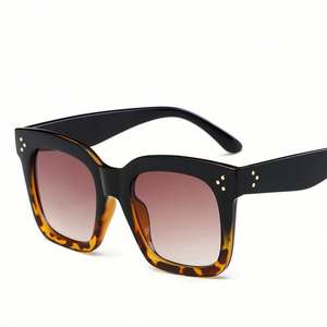 Gafas de Sol Cuadradas Extra Grandes con Montura Grande y Diseño de Leopardo Vintage, Protección UV400, Color Negro, para Mujer, Moda 2022 - Product Image 6