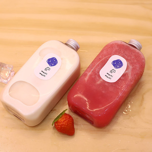 Bouteilles d'eau en plastique PET personnalisées avec logo, 300 ml, 400 ml, 500 ml, pour boissons, jus de fruits, thé au lait, avec bouchon - Product Image 2