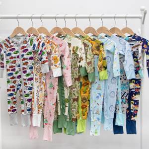 WEIWEI Neugeborenen-Strampler Gestrickter Einteiler aus Baumwolle und Bambus mit Reißverschluss Schlafanzug für Kleinkinder Jungen-Bodysuit Baby-Schlafkleidung mit Individueller Bedruckung - Product Image 1