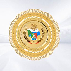 Placa de Metal con Logotipo Personalizado, Grabada en Relieve, Medalla Conmemorativa Turística, Placas Conmemorativas de Ciudad, Técnica de Grabado - Product Image 1