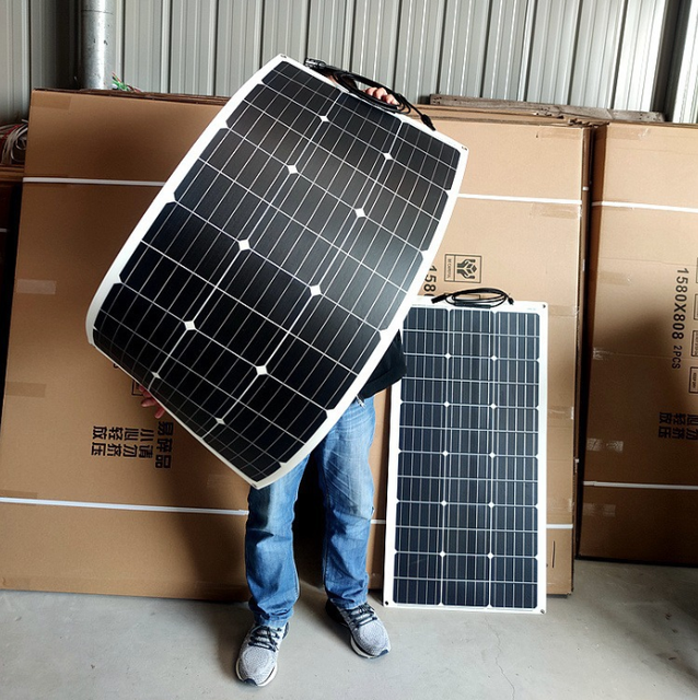 Ready to Ship Flexible Solar Panel 80W 100W 120W 200W Flexible Solar Cells Plate for Shingle Roof Van Camping