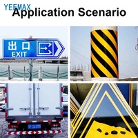 Material Reflectante Autoadhesivo Impermeable de Grado Ingeniería con Microesferas de Vidrio EGP, Lámina Imprimible Permanente Cortada para Seguridad Vial