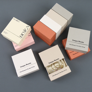 Luxury Designs logo Printed Jewelry Box Necklace Earrings Drawer Cardboard Box - Product Image 1