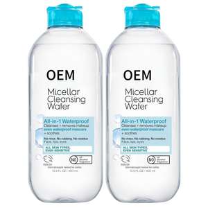<span class=keywords><strong>Agua</strong></span> <span class=keywords><strong>micelar</strong></span> vegana personalizada <span class=keywords><strong>para</strong></span> desmaquillar Piel sensible suave natural infundida con minerales y cabezal de bomba - Product Image 1