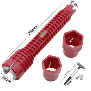 Pipe <b>Wrench</b> For Water Pipe Repair With Hex Opening And Level Indicator For Faucet Angle Valve Installation - Product Image 2
