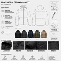 Veste matelassée en duvet de canard blanc pour homme, à capuche, pour l'hiver, vêtements d'extérieur haut de gamme, fabricant de marques privées