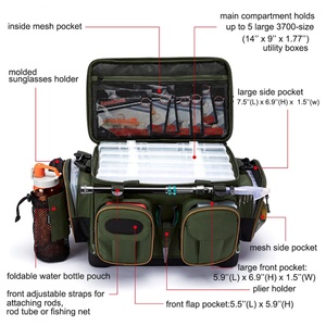 Bolsa de Pesca para Hombro, Resistente al Agua, Ligera, con Fondo Rígido y Cubierta para Lluvia - Product Image 6