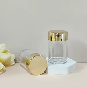 Cream Jar Packaging Empty body cream jar 50G customized cosmetic medicine jar with gold lid