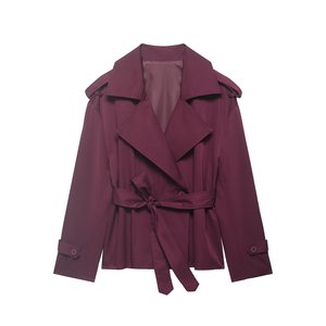 PB&ZA <span class=keywords><strong>Trench</strong></span> da <span class=keywords><strong>Donna</strong></span> in Stile Europeo e Americano, Nuovo Modello alla Moda e Versatile, Monocolore con Cintura e Ampio Risvolto - Product Image 6
