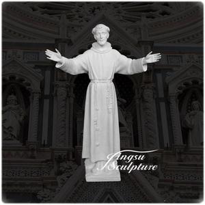 Grande fontaine de jardin en pierre statue de saint françois - Product Image 3
