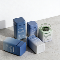 Bouteille carrée en verre de 60 ml, 90 ml, 120 ml avec couvercle en plastique, couleur dégradée, pot à suppléments, conteneur à pilules de forme carrée, vente en gros