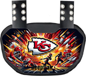 อุปกรณ์ป้องกันสำหรับหมวกกันน็อคสำหรับผู้ใหญ่แผ่นหลังอเมริกันฟุตบอลสำหรับเด็กและผู้ใหญ่ที่มีแผ่นรองไหล่และหลังส่วนล่าง - Product Image 5