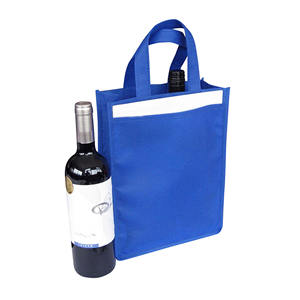 In Voorraad Niet Geweven Twee Fles Tas Met Gusset 90gsm 2 Fles Tas Met Twee Korte Handvatten Voor Wijn Custom Logo Nwb013 - Product Image 4