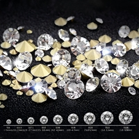 Strass en verre à fond pointu pour vêtements, chaussures, chapeaux, costumes de spectacle, robes de mariée