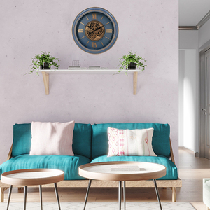 Cổ Điển Cơ Khí 52 Cm Túi Mô Hình Kính Bao Phủ Đồng Hồ Treo Tường Di Chuyển Bánh Kim Loại Sắt Kim Hiển Thị Phòng Khách Trang Trí Nội Thất - Product Image 6