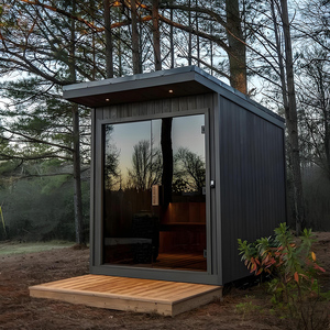 Sauna Tradicional de Vapor Seco con Panel de Control Electrónico de 6KW, Capacidad para 6-8 Personas, en Cedro Rojo, con Ducha - Product Image 2