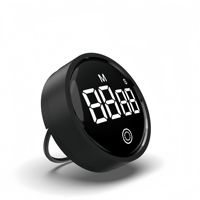 Nouveau minuteur numérique rotatif intelligent à commande vocale, fixation magnétique, en ABS, avec alertes, pour cuisine, affichage visible