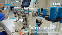 Machine à coudre industrielle Jack K60 à trois aiguilles et cinq fils, intelligente, IoT, haute efficacité, pour surpiqûres