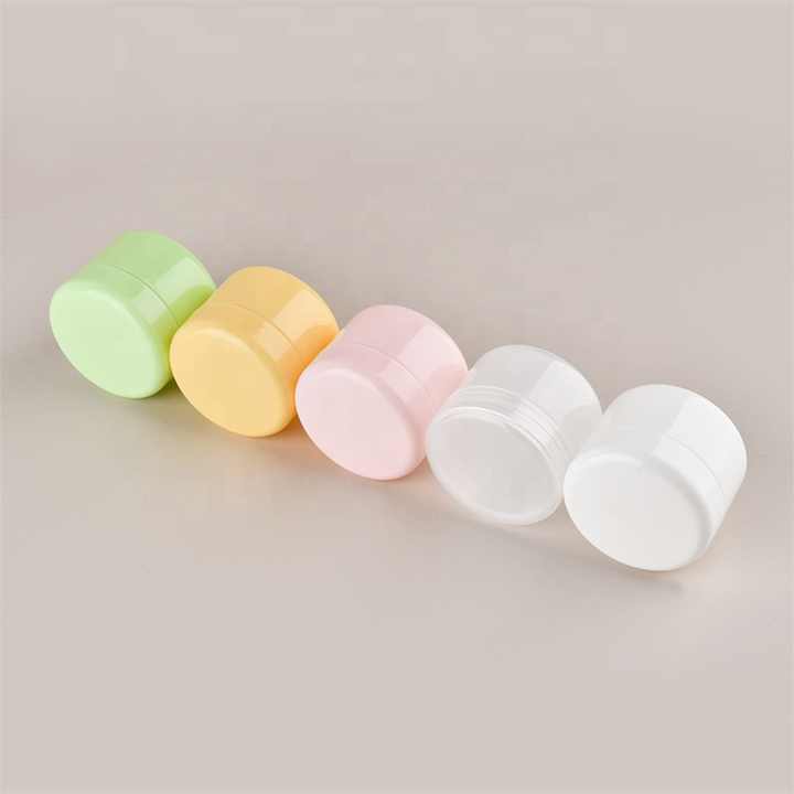 LZ Pack Stock 100pcs 10g 20g 30g 50g 100g 150g 200g 250g Body Cream Jar White Yellow Green Clear Pink PP Face Cream Jar