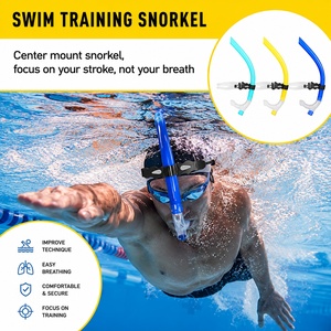 <span class=keywords><strong>Tubo</strong></span> de Respiración <span class=keywords><strong>Frontal</strong></span> Ajustable para Entrenamiento de Natación, con Boquilla de Silicona, para Nadadores Profesionales - Product Image 5