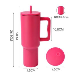 Taza con aislamiento <span class=keywords><strong>de</strong></span> vaso <span class=keywords><strong>de</strong></span> <span class=keywords><strong>coche</strong></span> <span class=keywords><strong>de</strong></span> viaje <span class=keywords><strong>de</strong></span> acero inoxidable Adventure 3,0 con asa <span class=keywords><strong>de</strong></span> acero inoxidable al vacío al aire libre taza <span class=keywords><strong>de</strong></span> 40oz con pajita - Product Image 5