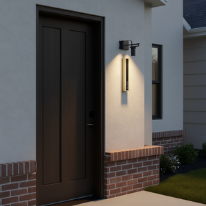 โคมไฟติดผนังภายนอก ขนาด 47.2 นิ้ว แสงวอร์มไวท์ 3500K แถบไฟ LED แบบติดผนัง กันน้ำ IP65 โครงโลหะรูปทรงสี่เหลี่ยมผืนผ้า สำหรับตกแต่งภายนอก - Product Image 2