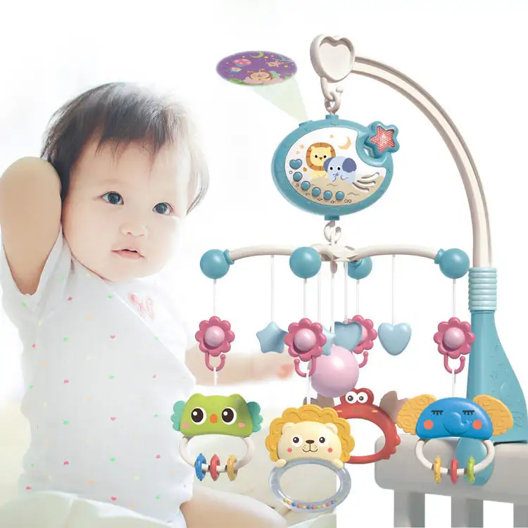 Best Selling Remote Control Musical Crib Mobile Toy Baby Hanging Toy Baby Bed Rattles