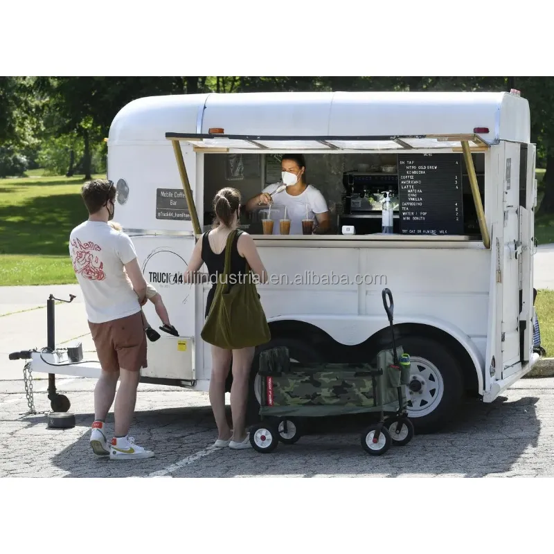 Mobile Food Truck 4m lange Pferde box Anhänger Kaffee bar Mobile Coffee Shop Farbe maßge schneiderte Cafe Mobile Bar