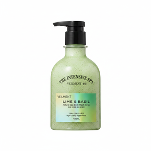 VEILMENT 400mL Natural Spa <b>Body</b> Wash <b>Scrub</b> Lime & Basil Flavor High Quality Ingredients - Product Image 2