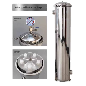 Filtro de Seguridad de Precisión de Acero Inoxidable SS304 con Certificación CE OEM, Carcasa de Filtro de Cartucho de 5 m, Agua RO, 1 Año de Garantía - Product Image 4