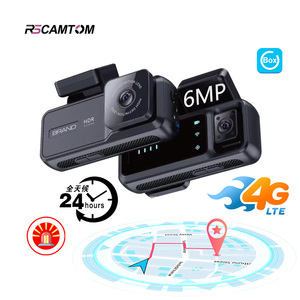 Rscamtom Ubox 4K 4G Sim Control remoto Dash Cam GPS Vehículo Car Tracker Sistema de grabadora de video Audio bidireccional Tarjeta SD 360 CCTV - Product Image 1
