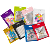 Pochette personnalisée en aluminium avec fermeture éclair, fenêtre transparente, sac refermable en Mylar pour l'emballage de café, thé, épices et snacks