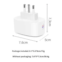 SIXWGH Italien Standard WiFi Smart Power Socket Alexa Voice Control 16A EU Plug Android Remote Access Bar Design ABS Material No